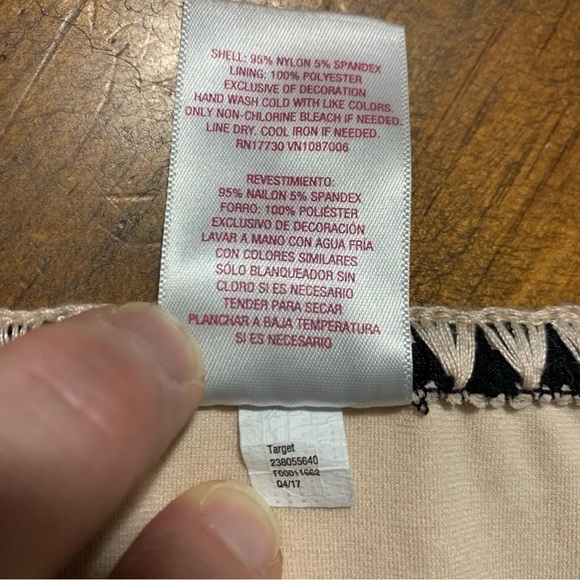 Xhilaration black netting over light nude lining bikini bottom size Medium - Picture 5 of 5